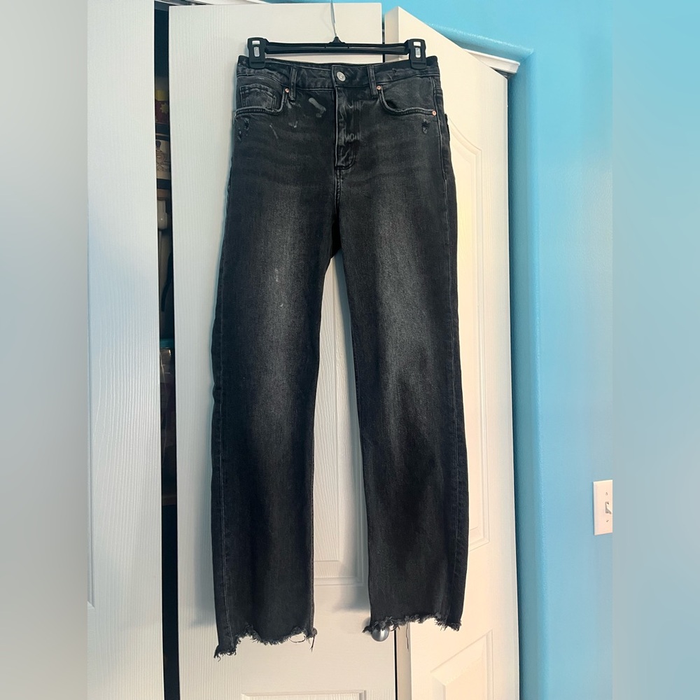 PAIGE Charcoal Stella Straight Leg Jeans